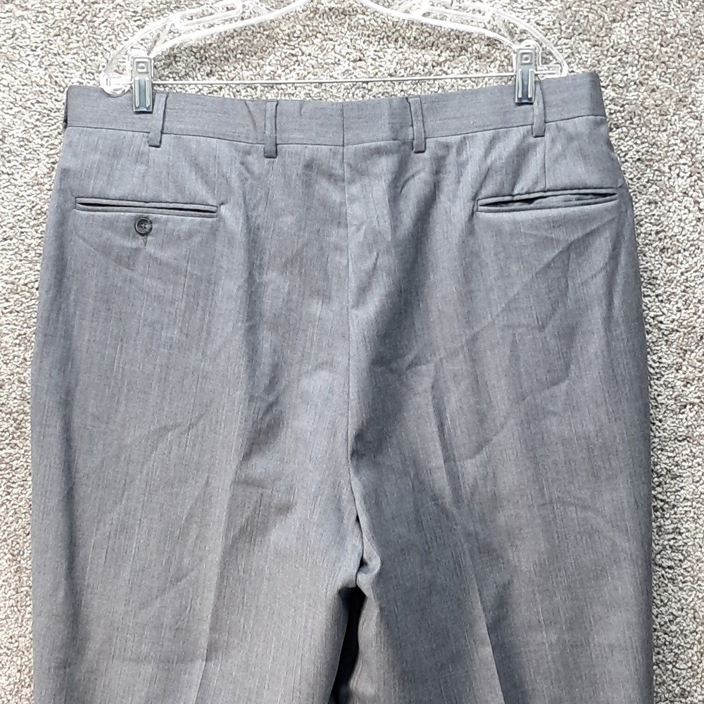 Jos‎ A Bank Mens Gray Flat Front Dress Pants Slacks 40x32 Business Professional - Picture 5 of 10